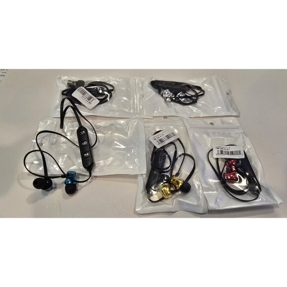 5pcs Earphone In-Ear Headset Wireless Bluetooth Headphone Headphones Earbuds - Picture 1 of 5